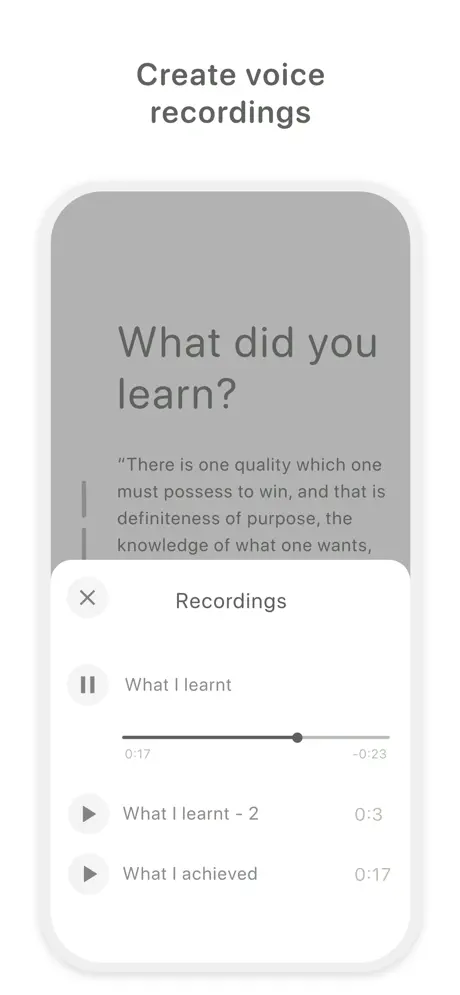 DayNote voice recordings
