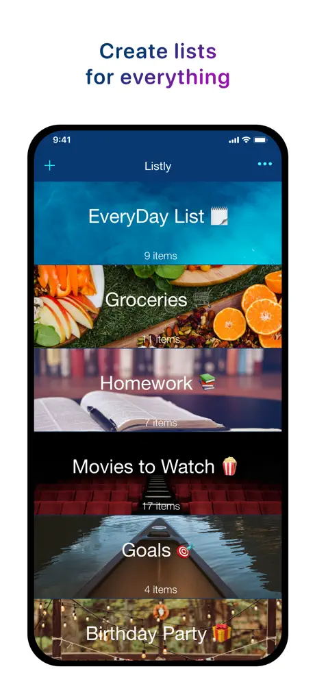 Listly collection of organised lists